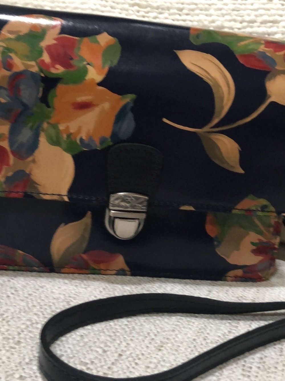 Patricia Nash Floral Pattern Navy Crossbody Bag - Women's Shoulder Purse